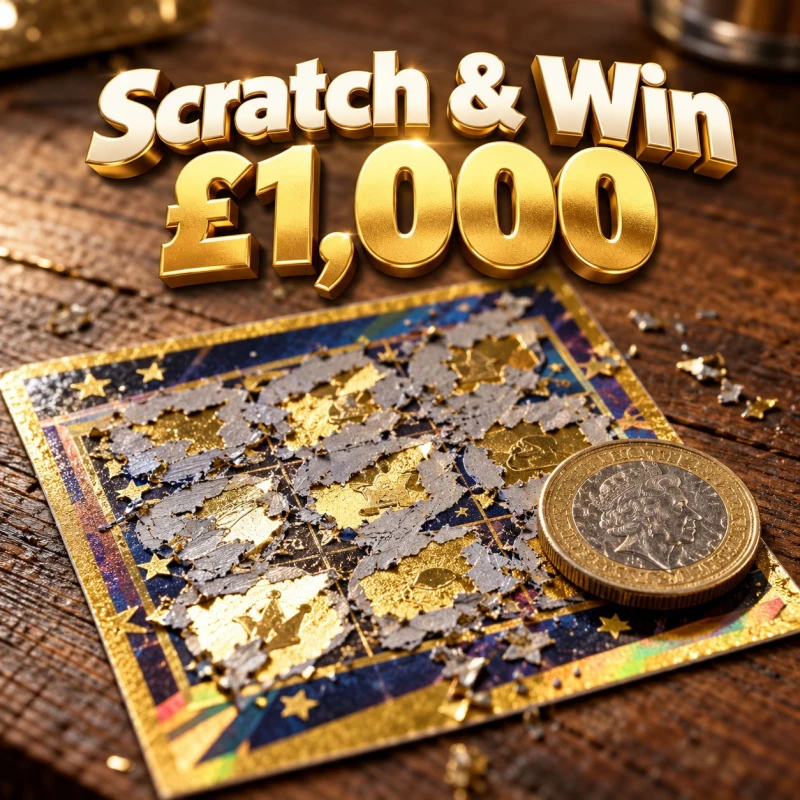 Prize artwork: Scratch & Win £1,000